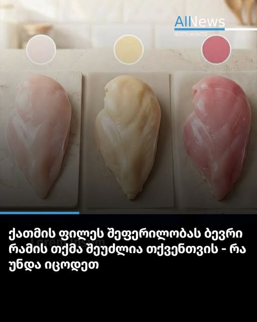 ერთი ქათმის ფილე, ღია ფერისაა, თითქმის ვარდისფერი, მეორე, გამოირჩევა მდიდარი ყვითელი შეფერილობით – არ შეცდეთ, რას ნიშნავს ეს
